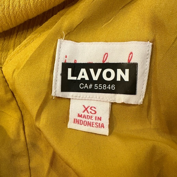 Mustard yellow dress NWT boho tie neck v neck midi size XS - Picture 3 of 3